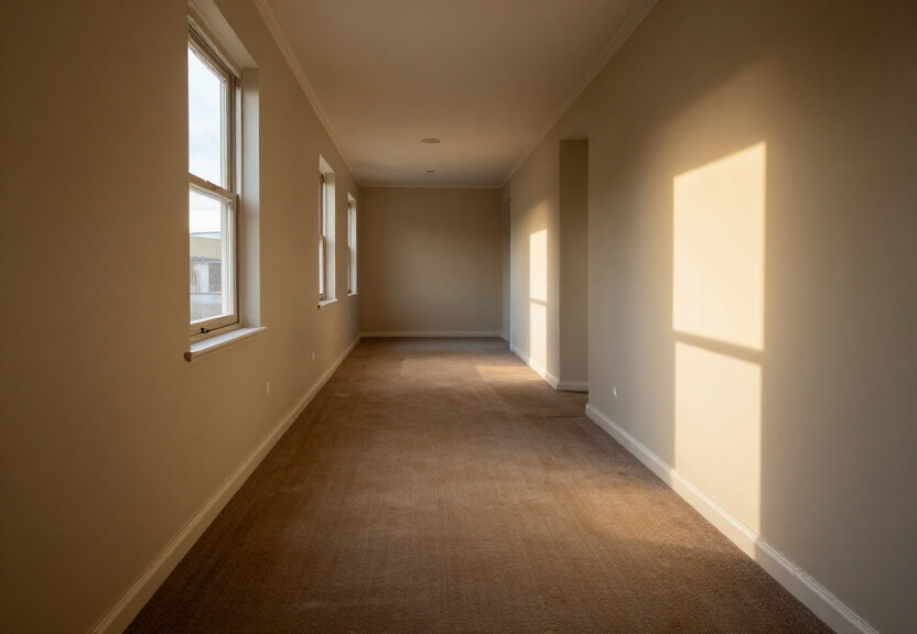 Dry, restored living room in Kirrawee after flood restoration